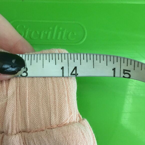 Joe B Skirt Womens Sz‎ M Peach Pink Flowy Layered Maxi Crinkle Long Gypsy - Picture 8 of 9